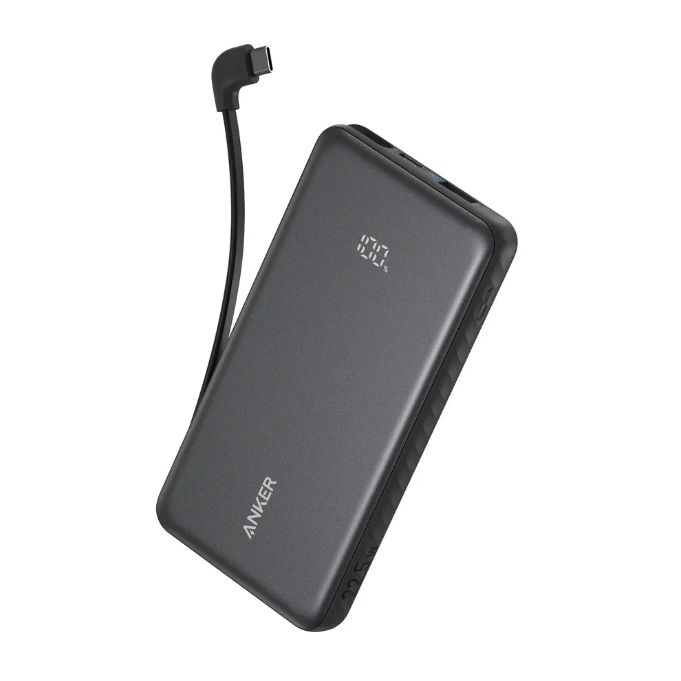 Anker Zolo Power Bank 20000mAh 22.5W Built-In USB-C Cable - Black