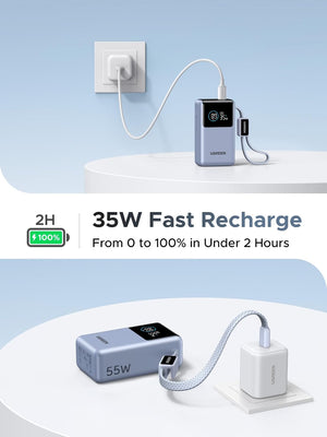 UGREEN 55W 10000mAh Power Bank with Integrated Cable & Xiaomi HyperCharge - view 6