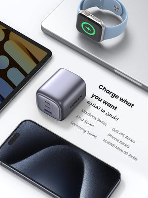 UGREEN Nexode 65W 3-Port USB-C GaN Fast Charger with Foldable Plug - view 2