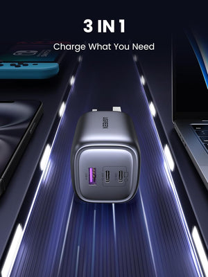 UGREEN Nexode 65W 3-Port USB-C GaN Fast Charger with Foldable Plug - view 4