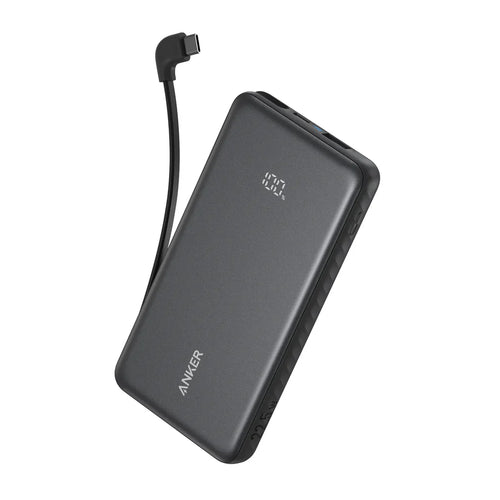 Anker Zolo Power Bank 20000mAh 22.5W Built-In USB-C Cable - Black