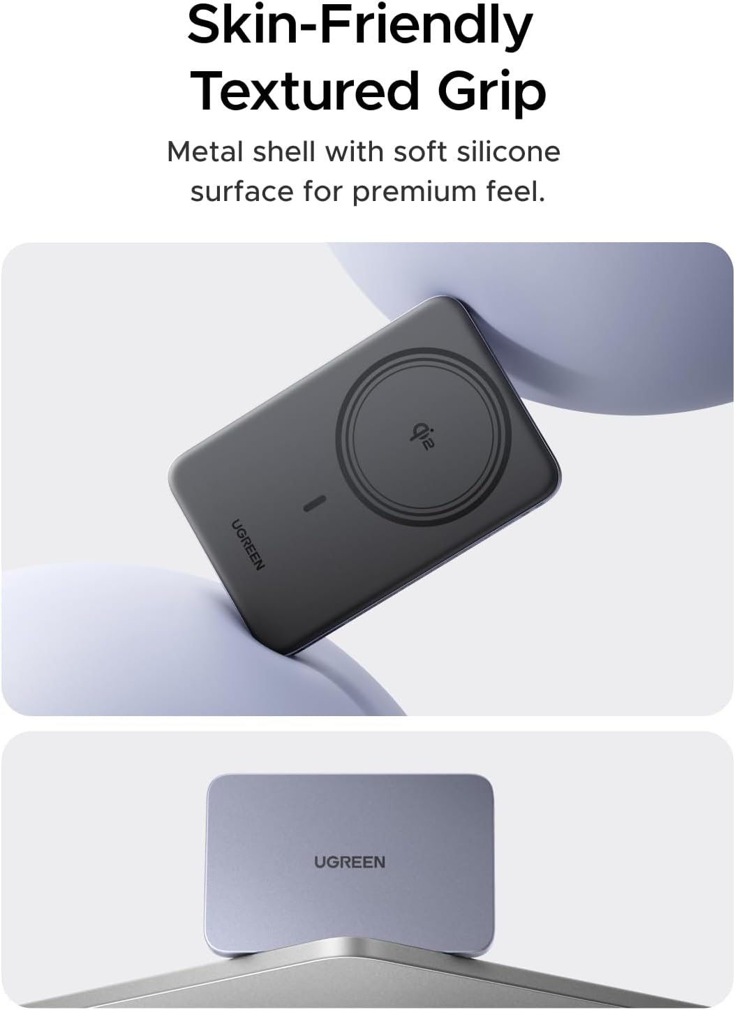 UGREEN MagFlow Air 5000mAh Qi2 Magnetic Power Bank - Grey - view 8