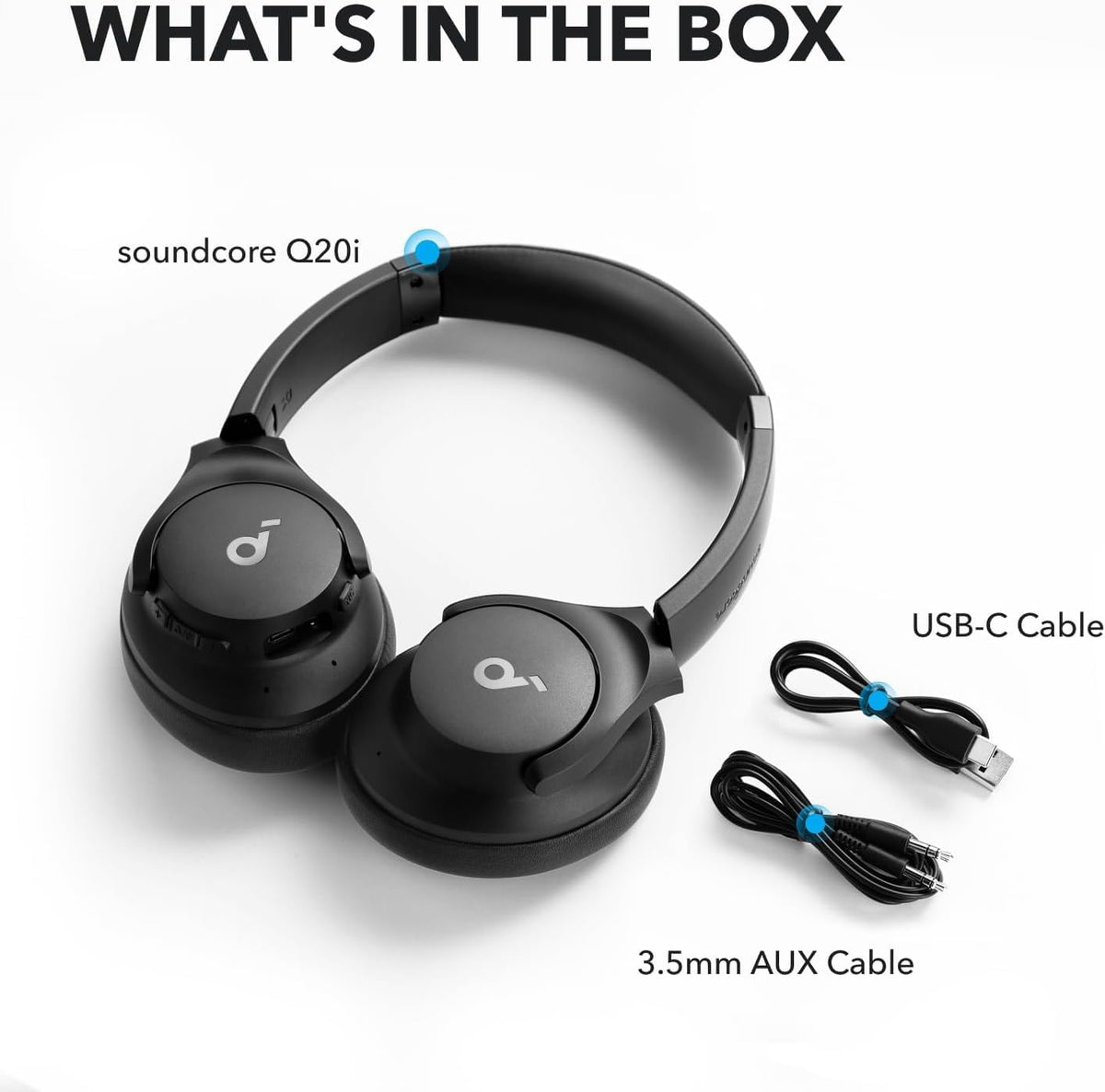 Soundcore by Anker Q20i Wireless Over-Ear Headphones with Hybrid ANC