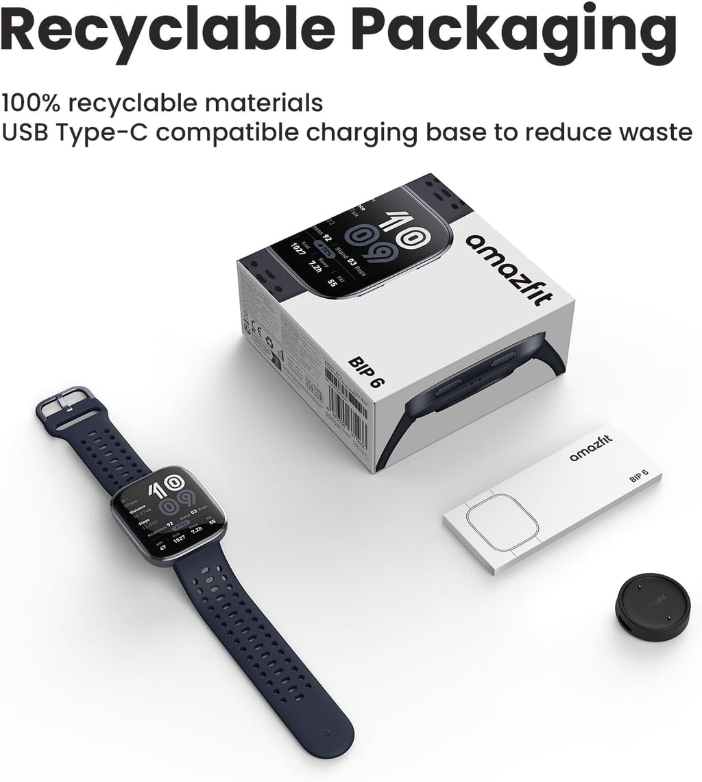 Amazfit Bip 6 46mm Smart Watch with 1.97" AMOLED, GPS & Bluetooth Calling