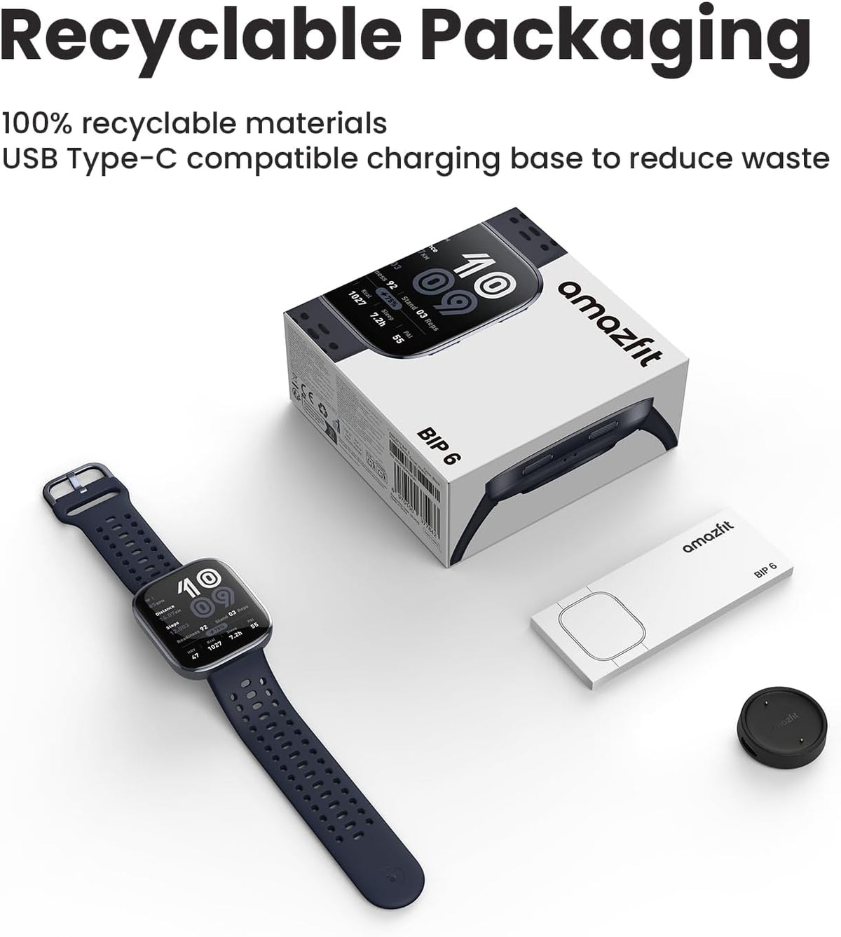 Amazfit Bip 6 46mm Smart Watch with 1.97" AMOLED, GPS & Bluetooth Calling