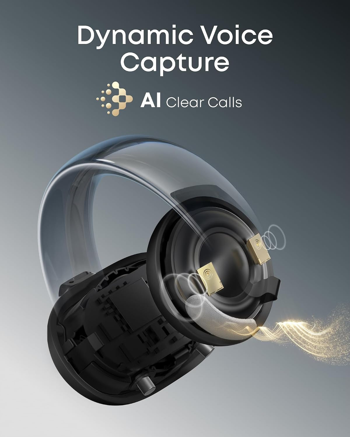 Soundcore AeroClip by Anker Open-Ear Clip-On Earbuds - Midnight Black - view 7