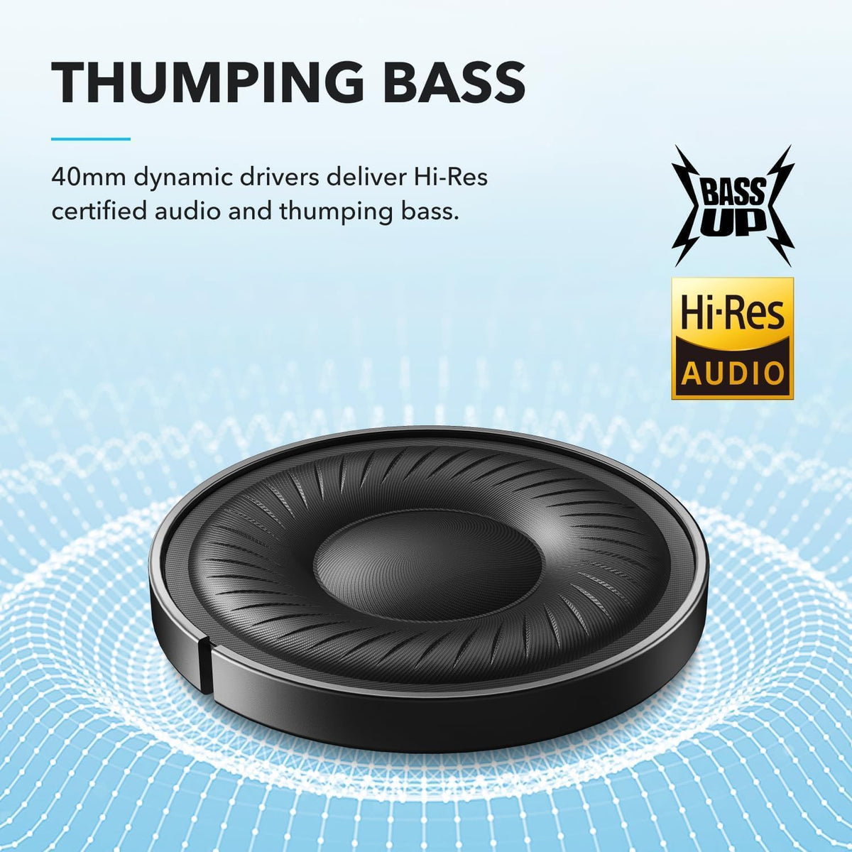 Soundcore by Anker Q20i Wireless Over-Ear Headphones with Hybrid ANC