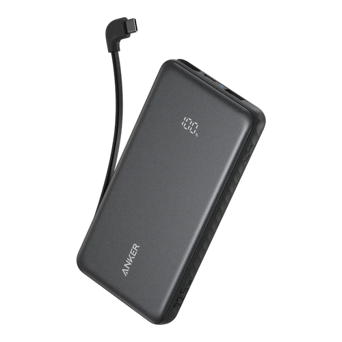 Anker Zolo Power Bank 20000mAh 22.5W Built-In USB-C Cable - Black